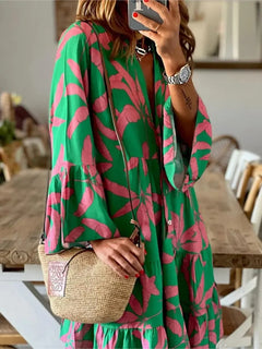 Boho Vacation Shirt Dress